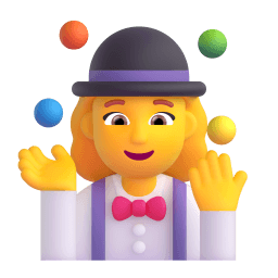 woman juggling Discord emoji PNG