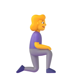 woman kneeling facing right Discord emoji PNG
