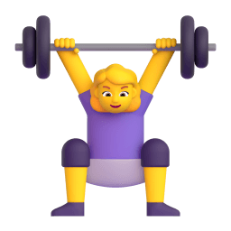 woman lifting weights Discord emoji PNG