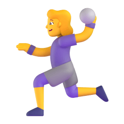 woman playing handball Discord emoji PNG