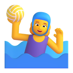 woman playing water polo Discord emoji PNG