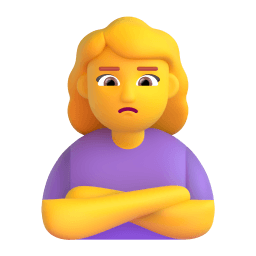 woman pouting Discord emoji PNG