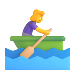 woman rowing boat Discord emoji PNG