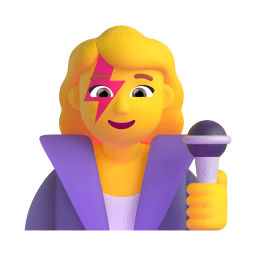 woman singer Discord emoji PNG