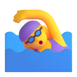 woman swimming Discord emoji PNG