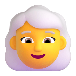woman: white hair Discord emoji PNG