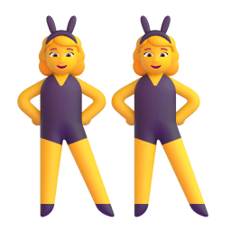 women with bunny ears Discord emoji PNG