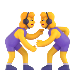 women wrestling Discord emoji PNG