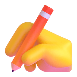 writing hand Discord emoji PNG
