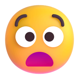 anguished face Discord emoji PNG