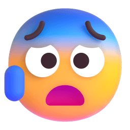 anxious face with sweat Discord emoji PNG
