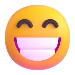 beaming face with smiling eyes Discord emoji PNG