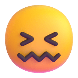 confounded face Discord emoji PNG