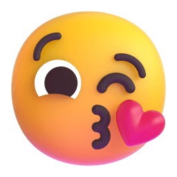 face blowing a kiss Discord emoji PNG