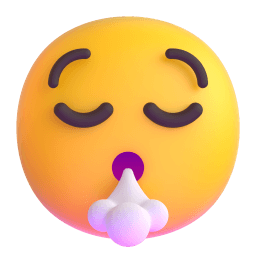 face exhaling Discord emoji PNG