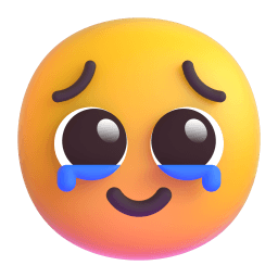 face holding back tears Discord emoji PNG