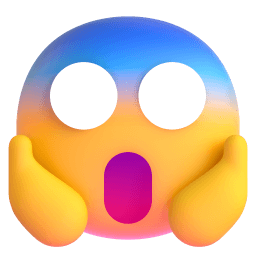 face screaming in fear Discord emoji PNG