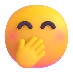 face with hand over mouth Discord emoji PNG