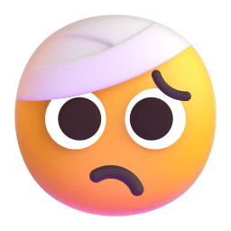 face with head-bandage Discord emoji PNG
