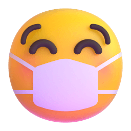 face with medical mask Discord emoji PNG