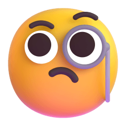 face with monocle Discord emoji PNG