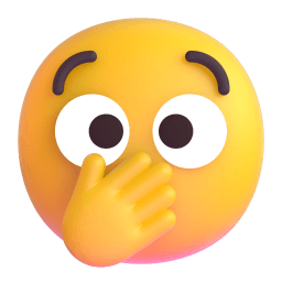face with open eyes and hand over mouth Discord emoji PNG