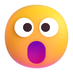 face with open mouth Discord emoji PNG
