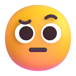 face with raised eyebrow Discord emoji PNG