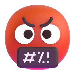 face with symbols on mouth Discord emoji PNG