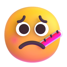 face with thermometer Discord emoji PNG