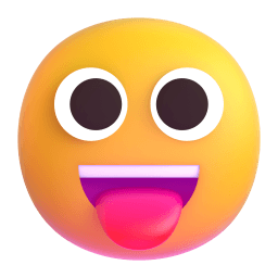 face with tongue Discord emoji PNG