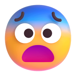 fearful face Discord emoji PNG