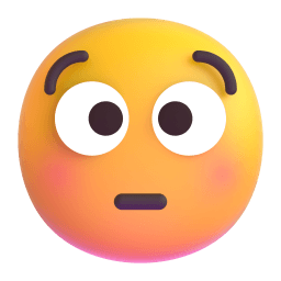 flushed face Discord emoji PNG