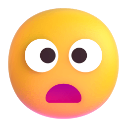 frowning face with open mouth Discord emoji PNG