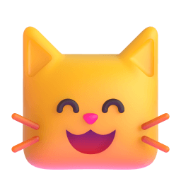 grinning cat with smiling eyes Discord emoji PNG