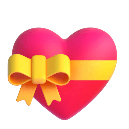 heart with ribbon Discord emoji PNG