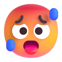 hot face Discord emoji PNG