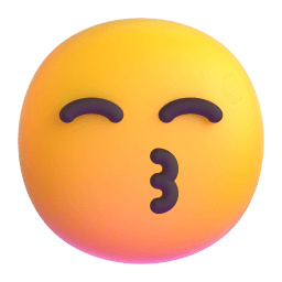 kissing face with smiling eyes Discord emoji PNG
