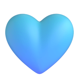 light blue heart Discord emoji PNG
