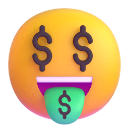 money-mouth face Discord emoji PNG