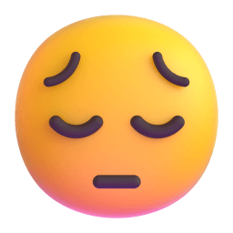 pensive face Discord emoji PNG