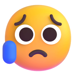 sad but relieved face Discord emoji PNG