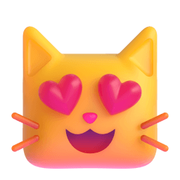 smiling cat with heart-eyes Discord emoji PNG