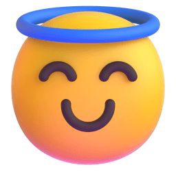 smiling face with halo Discord emoji PNG