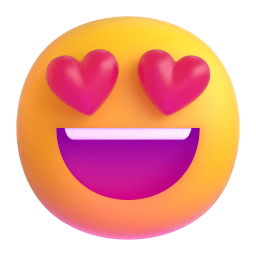 smiling face with heart-eyes Discord emoji PNG
