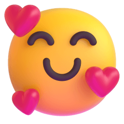 smiling face with hearts Discord emoji PNG