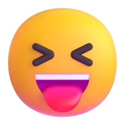 squinting face with tongue Discord emoji PNG