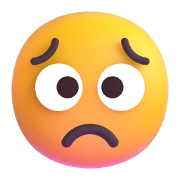 worried face Discord emoji PNG