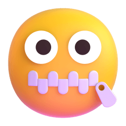 zipper-mouth face Discord emoji PNG