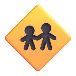 children crossing Discord emoji PNG